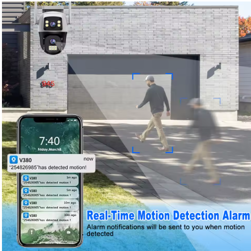 V380 Pro Q13 Dual 4MP 4G Sim Wireless Dual lens CCTV Camera