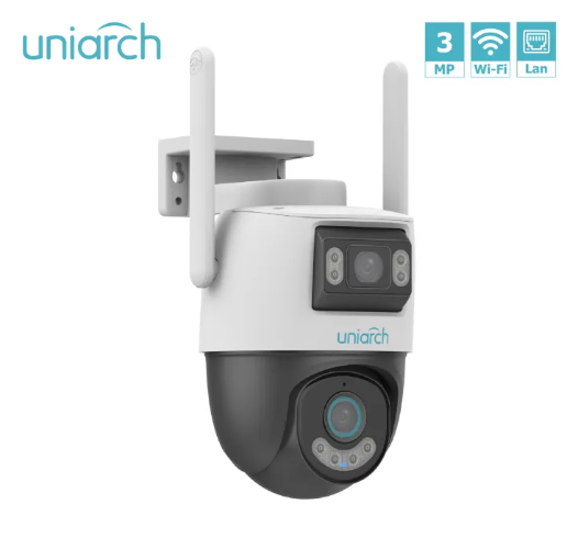 Uniarch P2SA Daul Lens 6MP Outdoor/Indoor Pan Tilt Wi-Fi Smart IP Camera