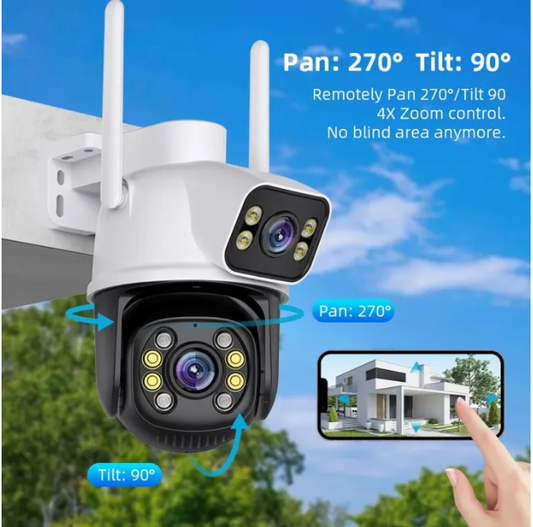 ICSEE P6 Dual Lens 6Mp WI-FI HD Wireless Security Camera (CCTV)