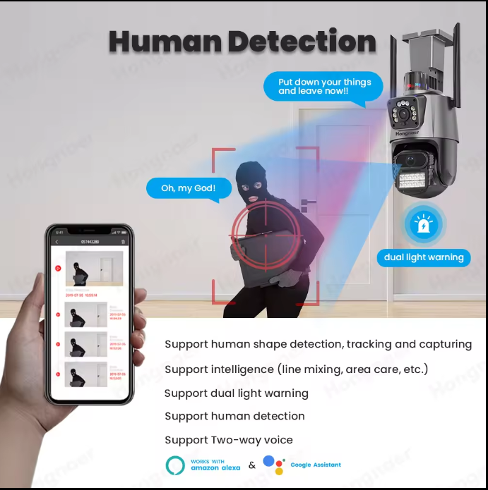 ICSEE P11 Dual Lens 6Mp WI-FI HD Wireless Security Camera (CCTV)