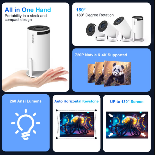 HY300 Smart Android Projector