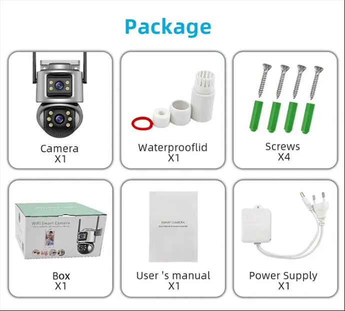 ICSEE Q32 Dual Lens 4Mp WIFI HD Wireless Security Camera (CCTV)