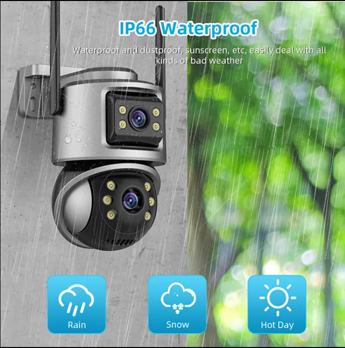 ICSEE Q32 Dual Lens 4Mp WIFI HD Wireless Security Camera (CCTV)