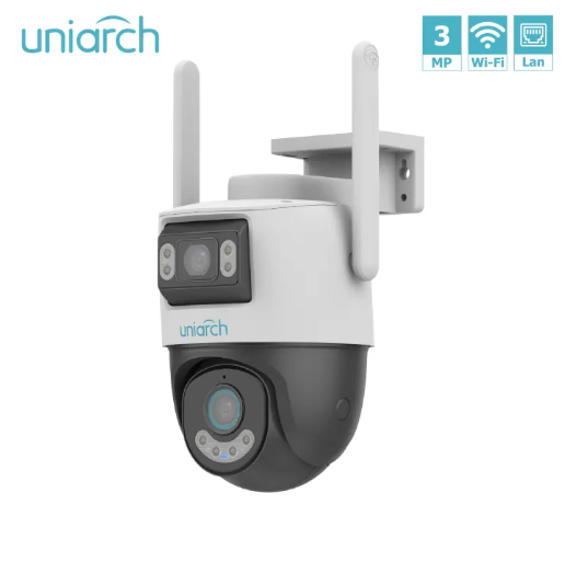 Uniarch P2SA Daul Lens 6MP Outdoor/Indoor Pan Tilt Wi-Fi Smart IP Camera