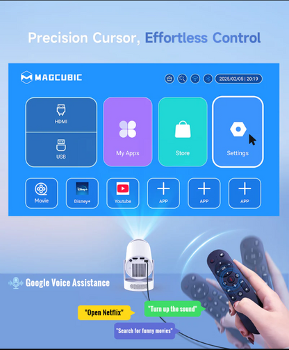 Magcubic 4K HY300 Pro+ Android 14 Portable Projector