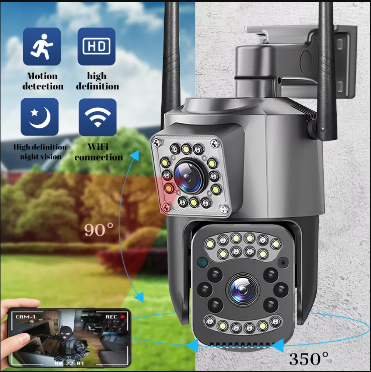 V380 Pro SC03 Dual Lens 2Mp WIFI HD Wireless Security Camera (CCTV)
